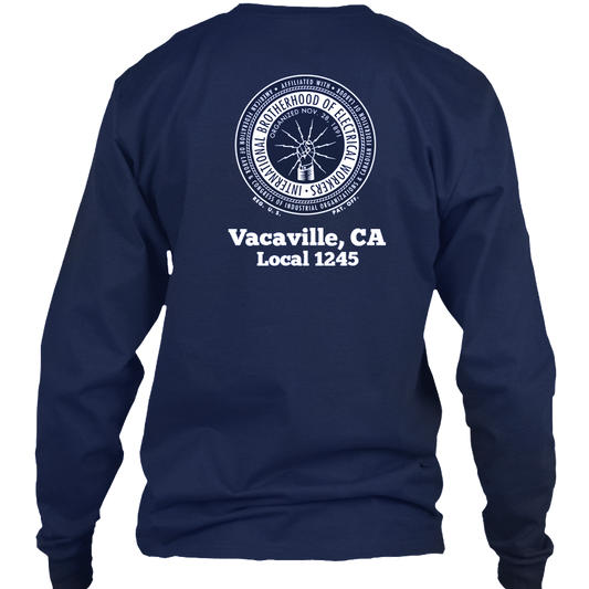 Navy Long Sleeve Pocket T-Shirt