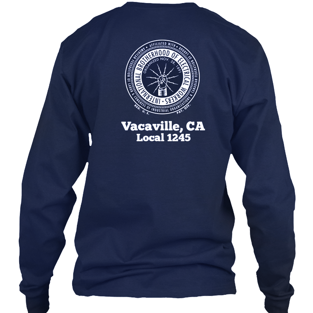 Navy Long Sleeve Pocket T-Shirt
