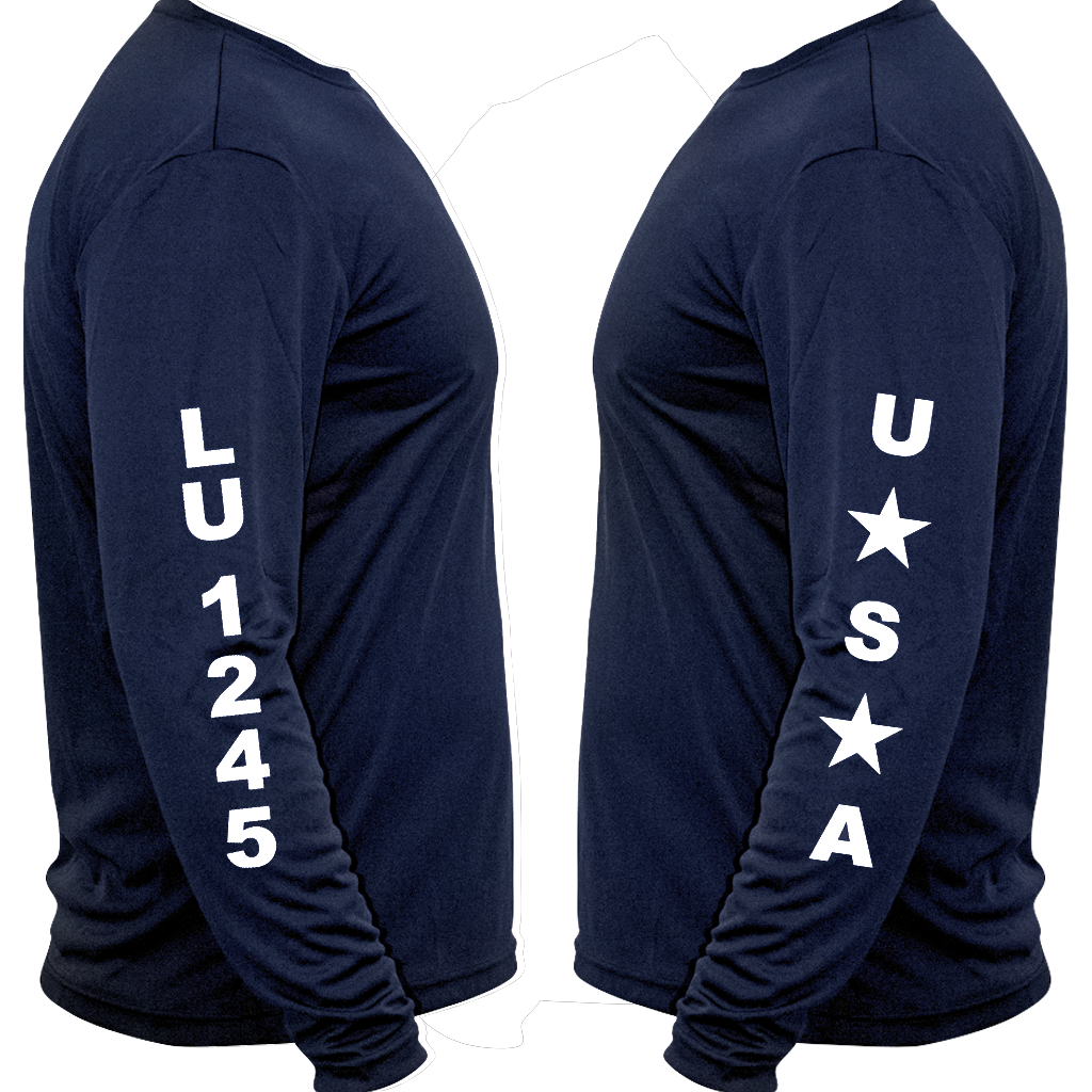 Navy Long Sleeve Pocket T-Shirt