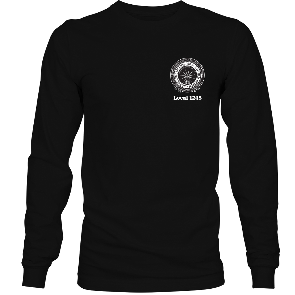 Black Long Sleeve Sunset Design T-Shirt
